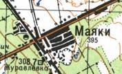 Topographic map of Mayaky