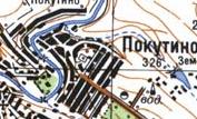 Topographic map of Pokutyne