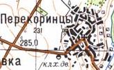 Топографічна карта Перекоринців