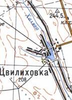 Топографічна карта Цвіліхівки