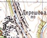 Topographic map of Dereshova