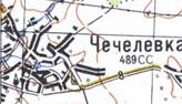 Topographic map of Chechelivka
