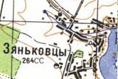 Топографічна карта Зяньківців