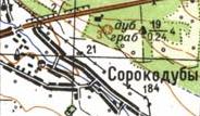 Топографічна карта Сорокодубів