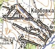 Топографічна карта Карбівки