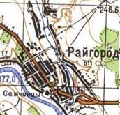 Топографічна карта Райгорода