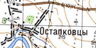 Topographic map of Ostapkivtsi
