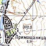 Топографическая карта Примощаницы