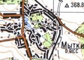 Topographic map of Mytky