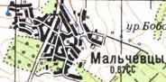 Топографічна карта Мальчівців