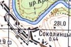 Topographic map of Sokolyntsi