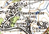 Топографічна карта Чемериського
