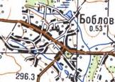 Топографическая карта Боблова