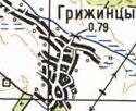 Топографічна карта Грижинців
