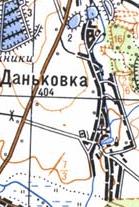 Топографічна карта Даньківки