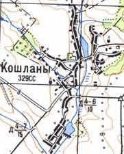 Топографічна карта Кошланів
