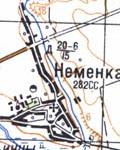 Топографическая карта Неменки