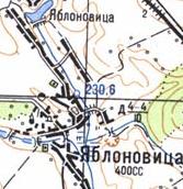 Топографічна карта Яблуновиці