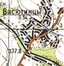 Топографічна карта Васютинців