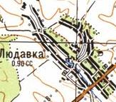 Topographic map of Lyudavka