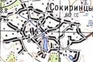 Топографічна карта Сокиринців