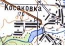 Топографічна карта Косаківки