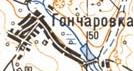 Topographic map of Goncharivka