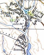 Topographic map of Zozivka