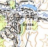 Топографічна карта Булаїв