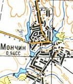 Topographic map of Monchyn