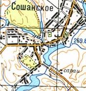 Topographic map of Soshanske