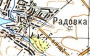 Топографическая карта Радовки