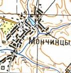 Topographic map of Monchyntsi