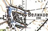 Topographic map of Velyke