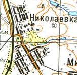 Топографическая карта Николаевки