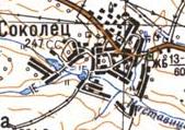 Topographic map of Sokilets