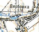 Topographic map of Verbivka