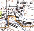 Topographic map of Vyshenka