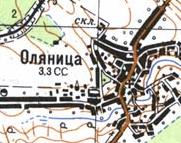 Топографическая карта Оляницы