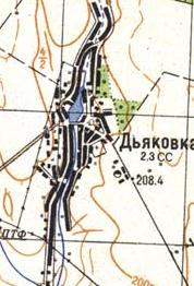 Топографічна карта Дяківки