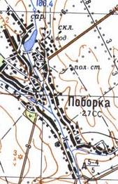 Topographic map of Pobirka