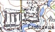 Topographic map of Slobodysche