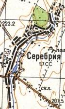 Topographic map of Serebriya