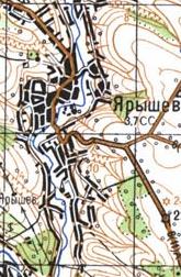 Топографічна карта Яришова