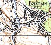 Топографическая карта Бахтина