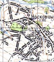 Topographic map of Noskivtsi