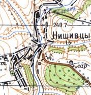 Топографічна карта Нишівців