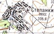 Topographic map of Stepanky