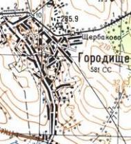 Topographic map of Gorodishche