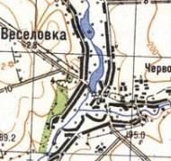 Topographic map of Veselivka
